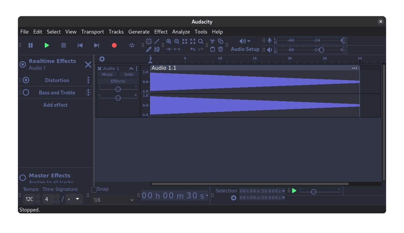 audacity - Theme Preview