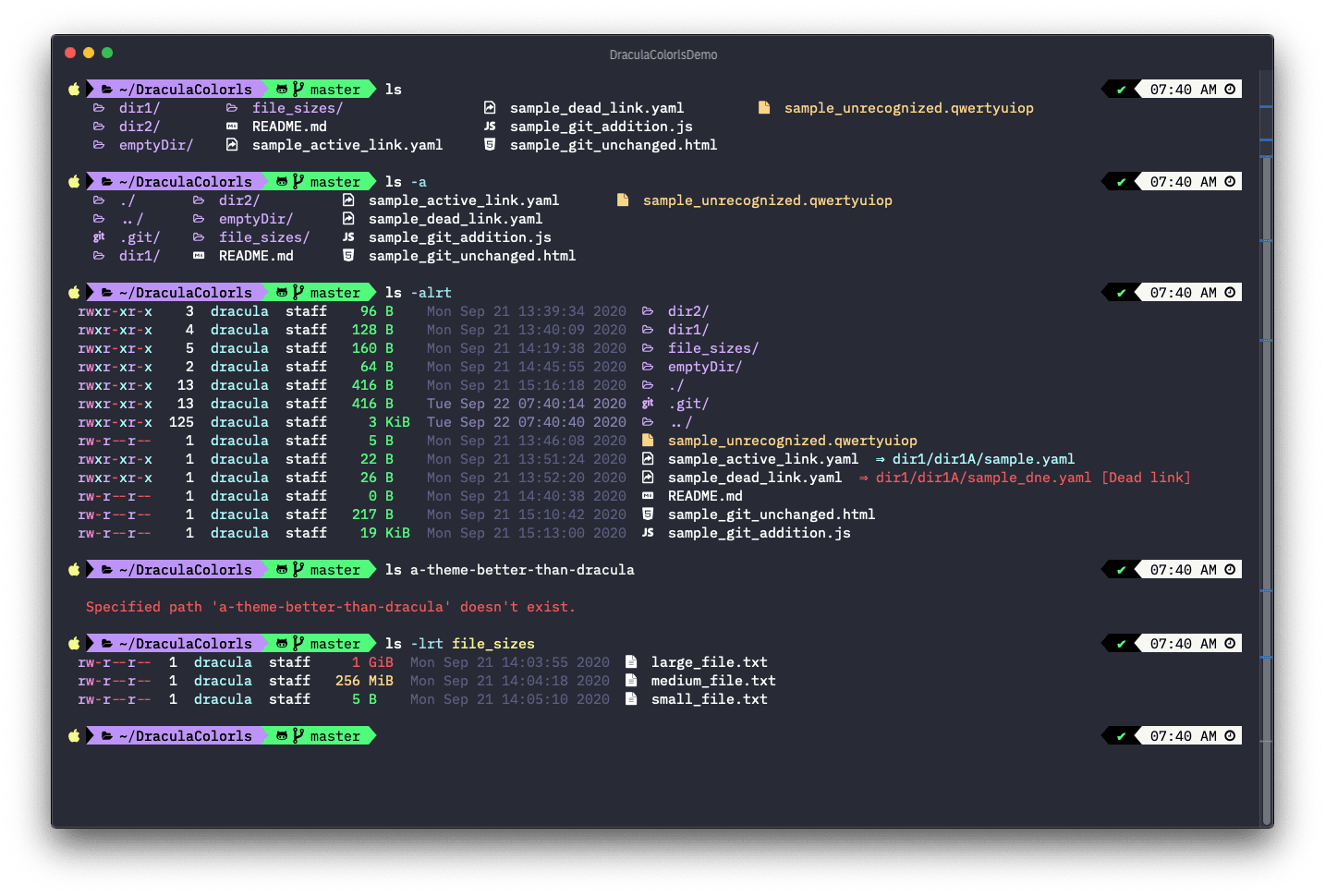 colorls - Theme Preview