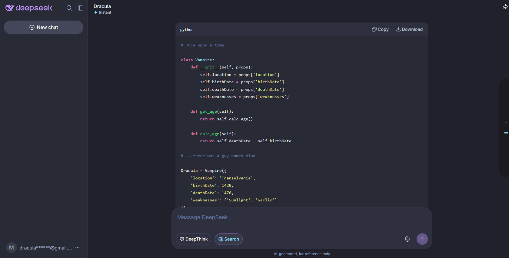 DeepSeek - screenshot 1