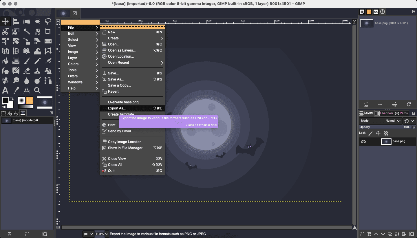 gimp - Theme preview