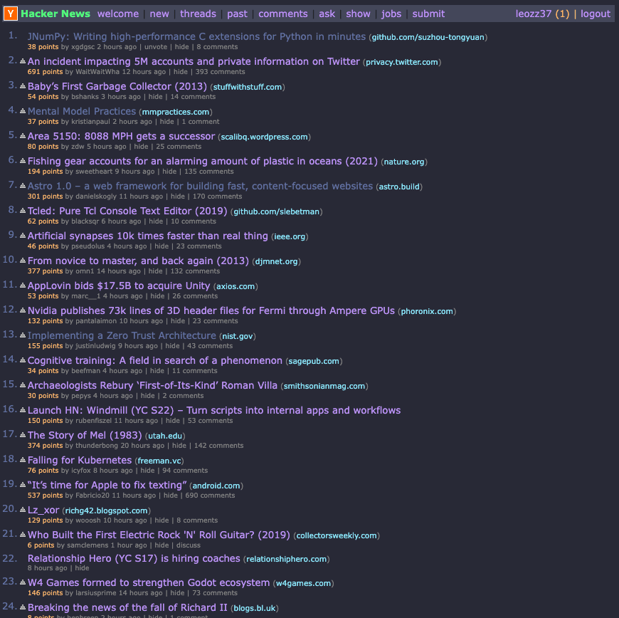 hacker-news - Theme preview