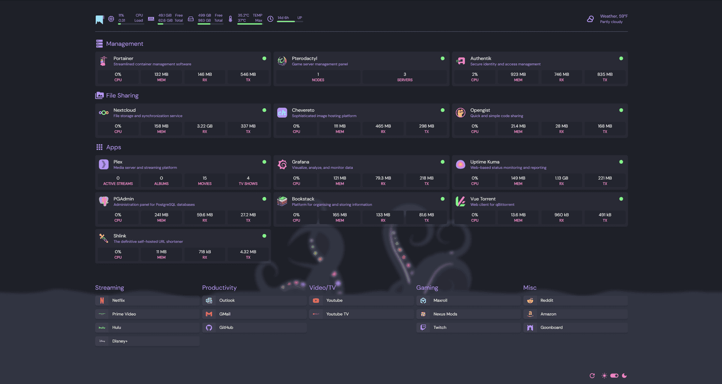 homepage-app - Theme Preview