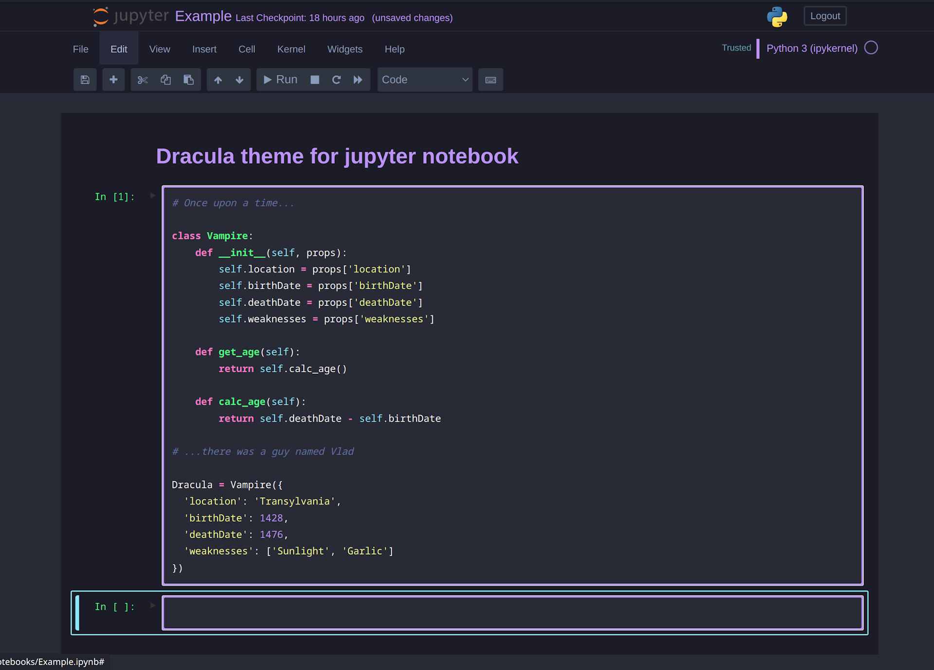 jupyter-notebook - Theme Preview