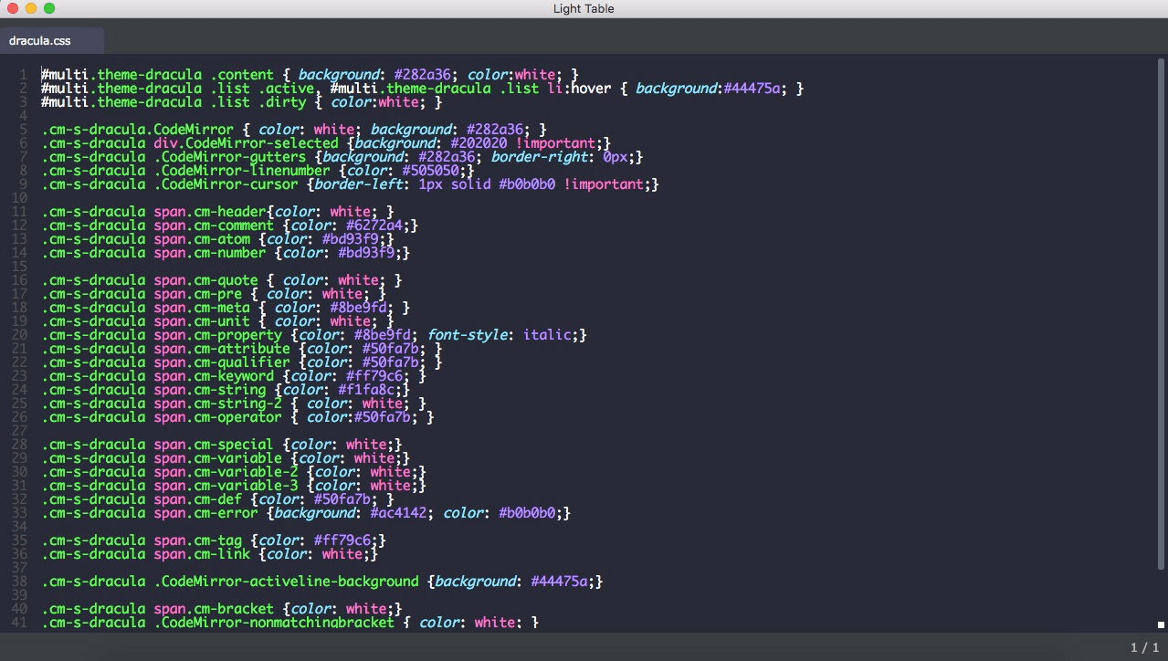 light-table - Theme preview