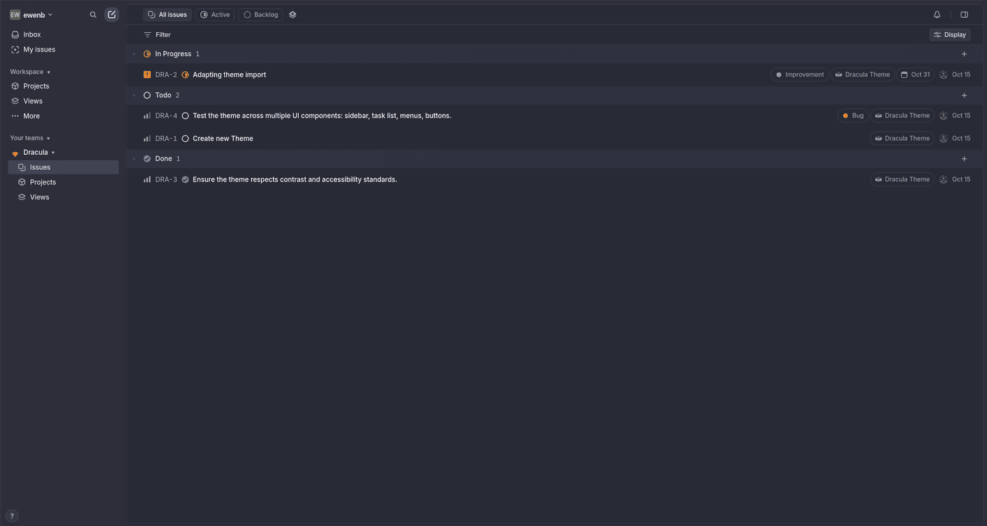 linear - Theme Preview