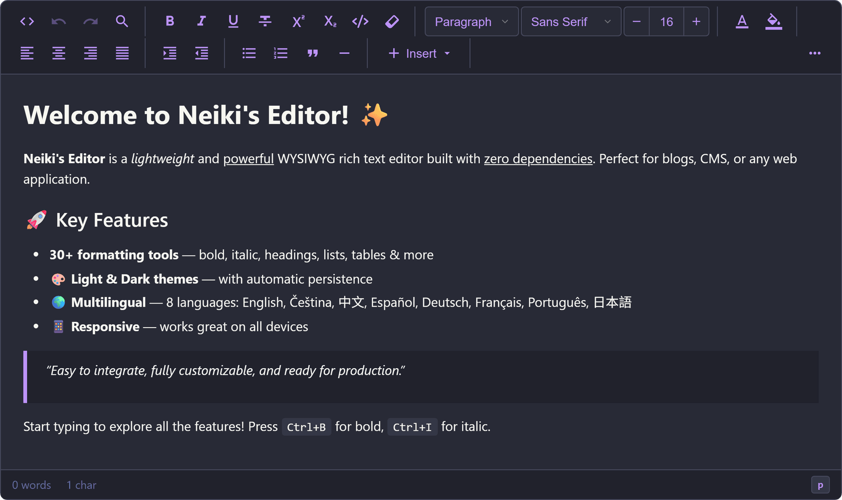Neiki Editor - screenshot 1