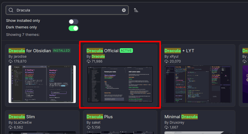 Official installation