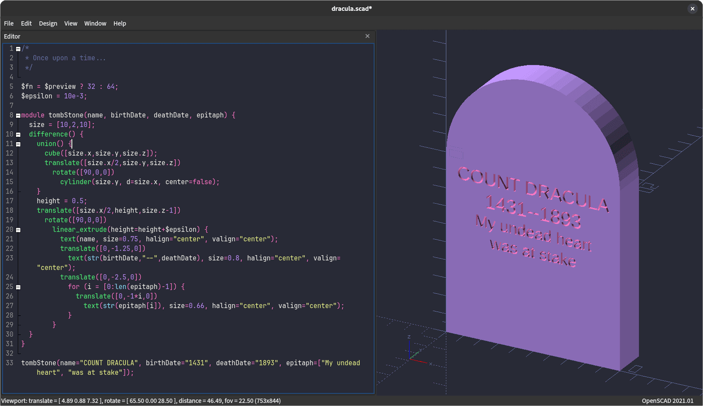 openscad - Theme Preview