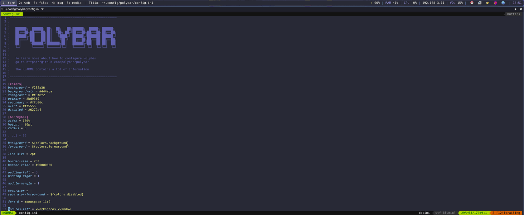 polybar - Theme preview