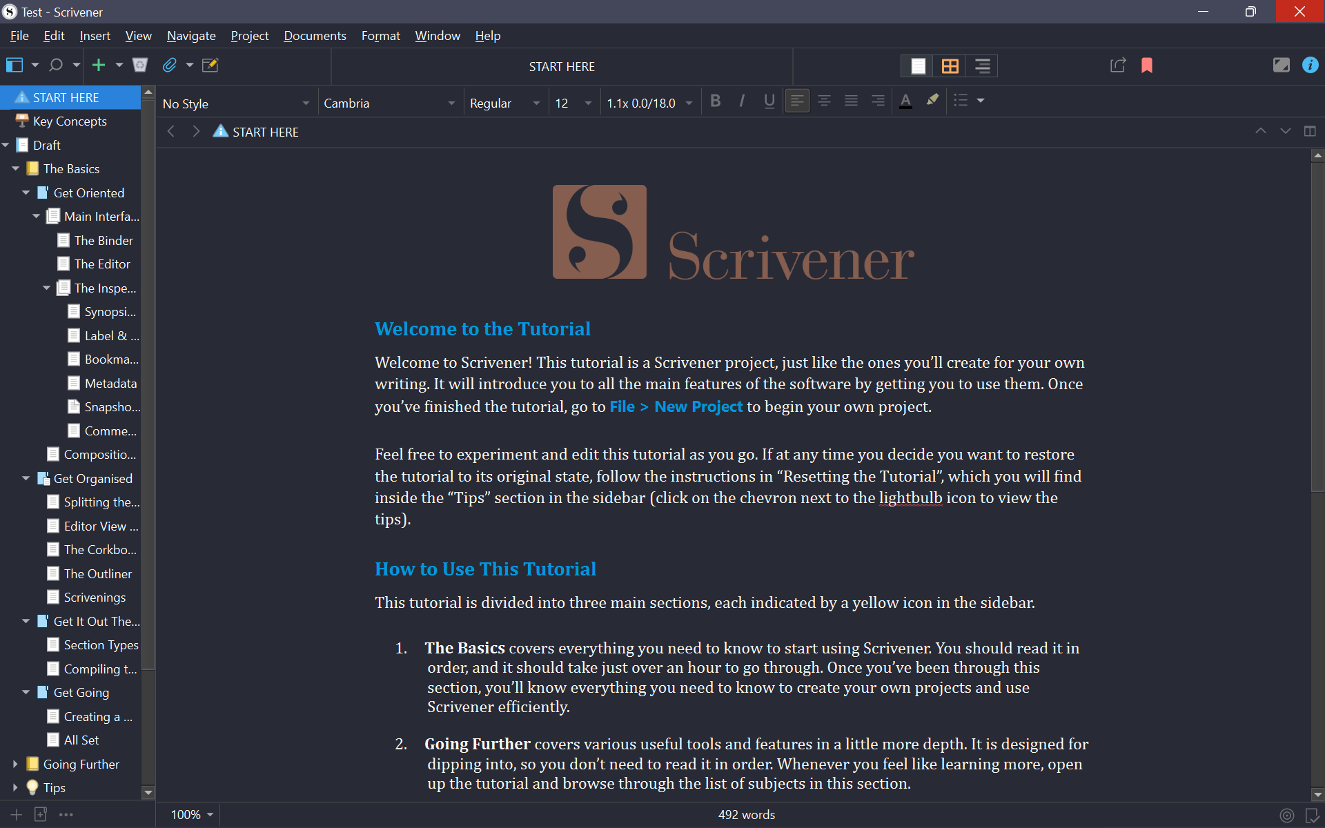 scrivener - Theme preview