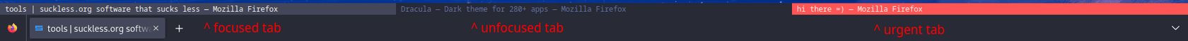 suckless-tabbed - Theme preview