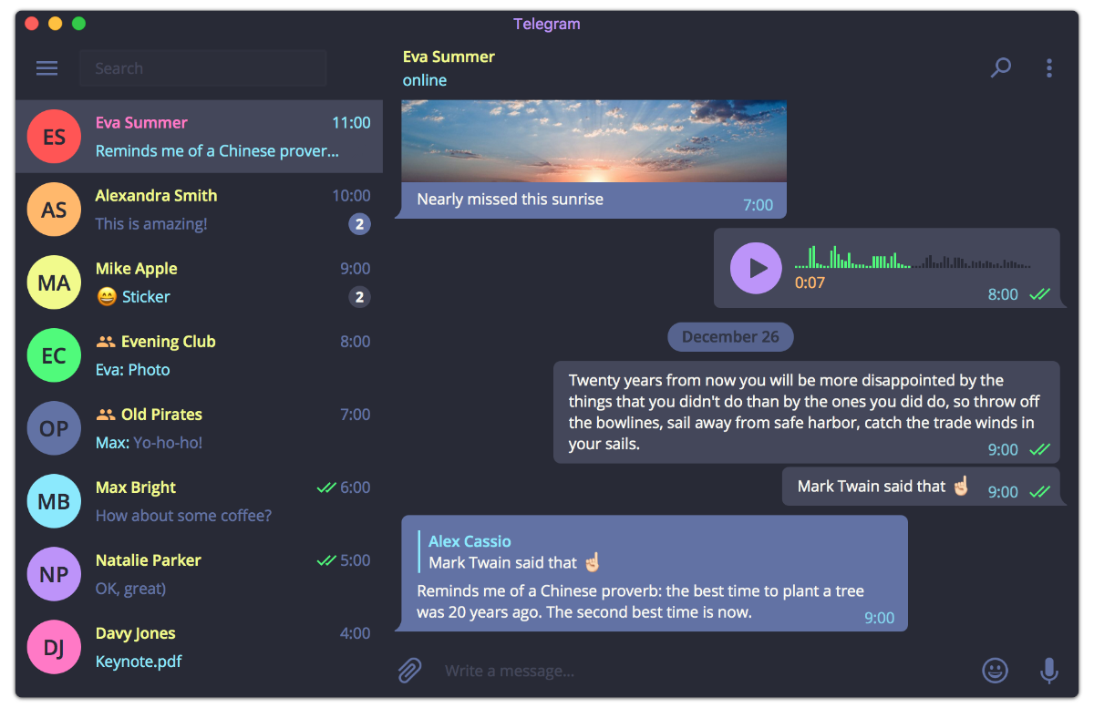 telegram - Theme Preview