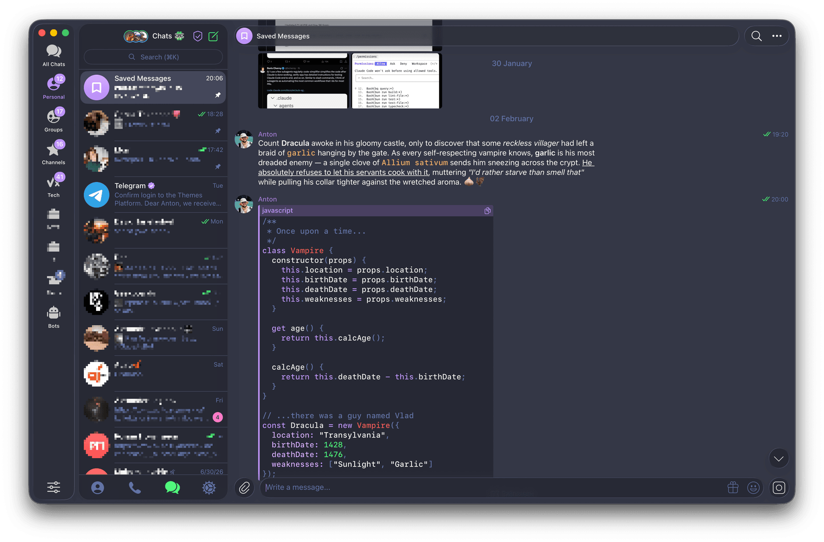 Telegram macOS - screenshot 1