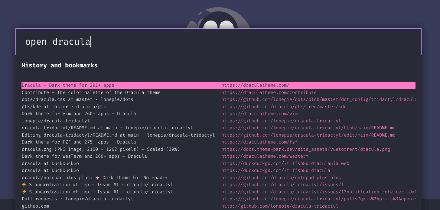 Tridactyl - screenshot 1