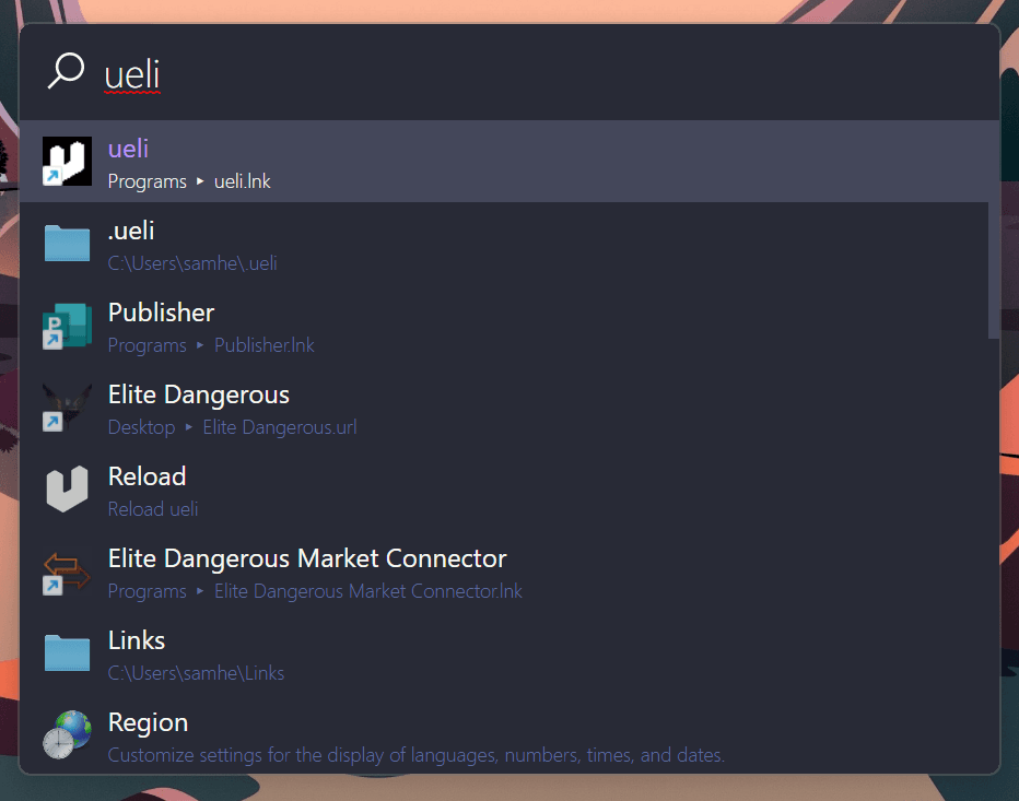 ueli - Theme preview