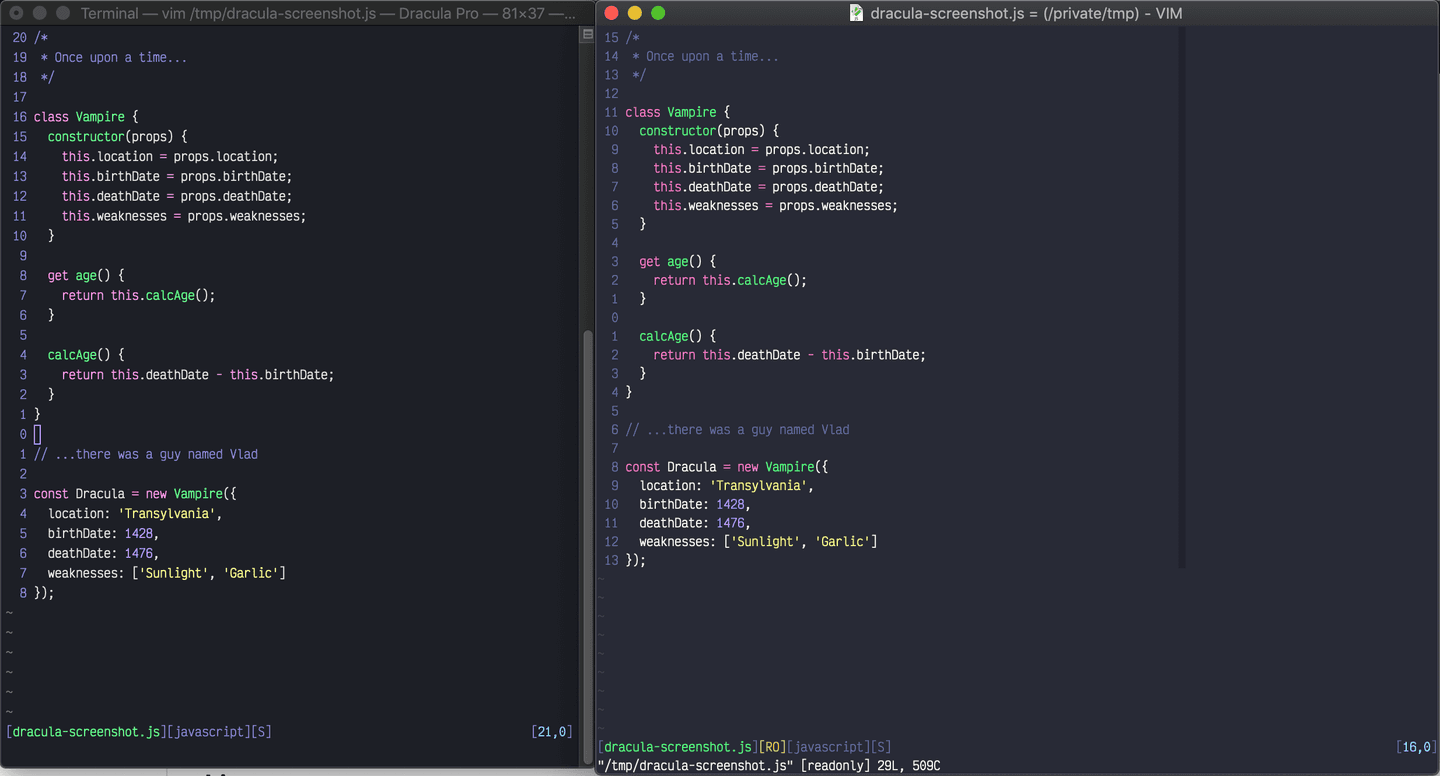 vim - Theme Preview