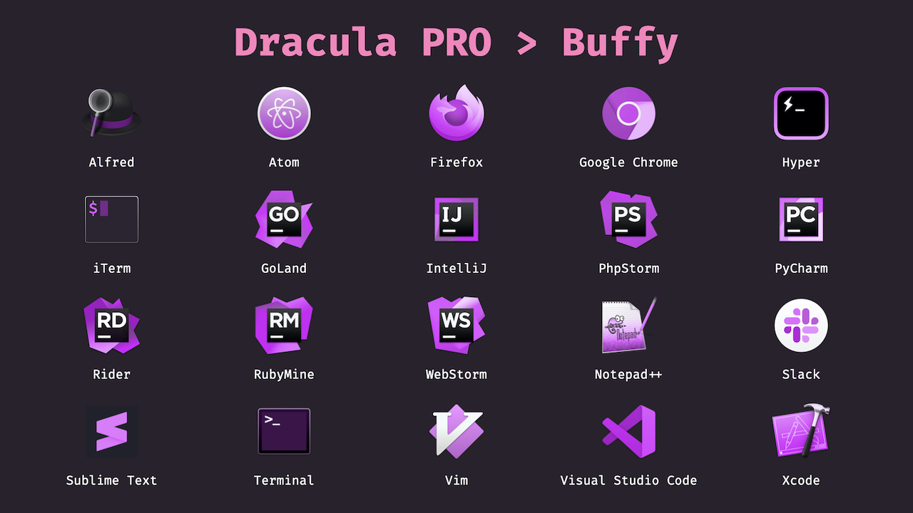 Dracula PRO Icons - Buffy