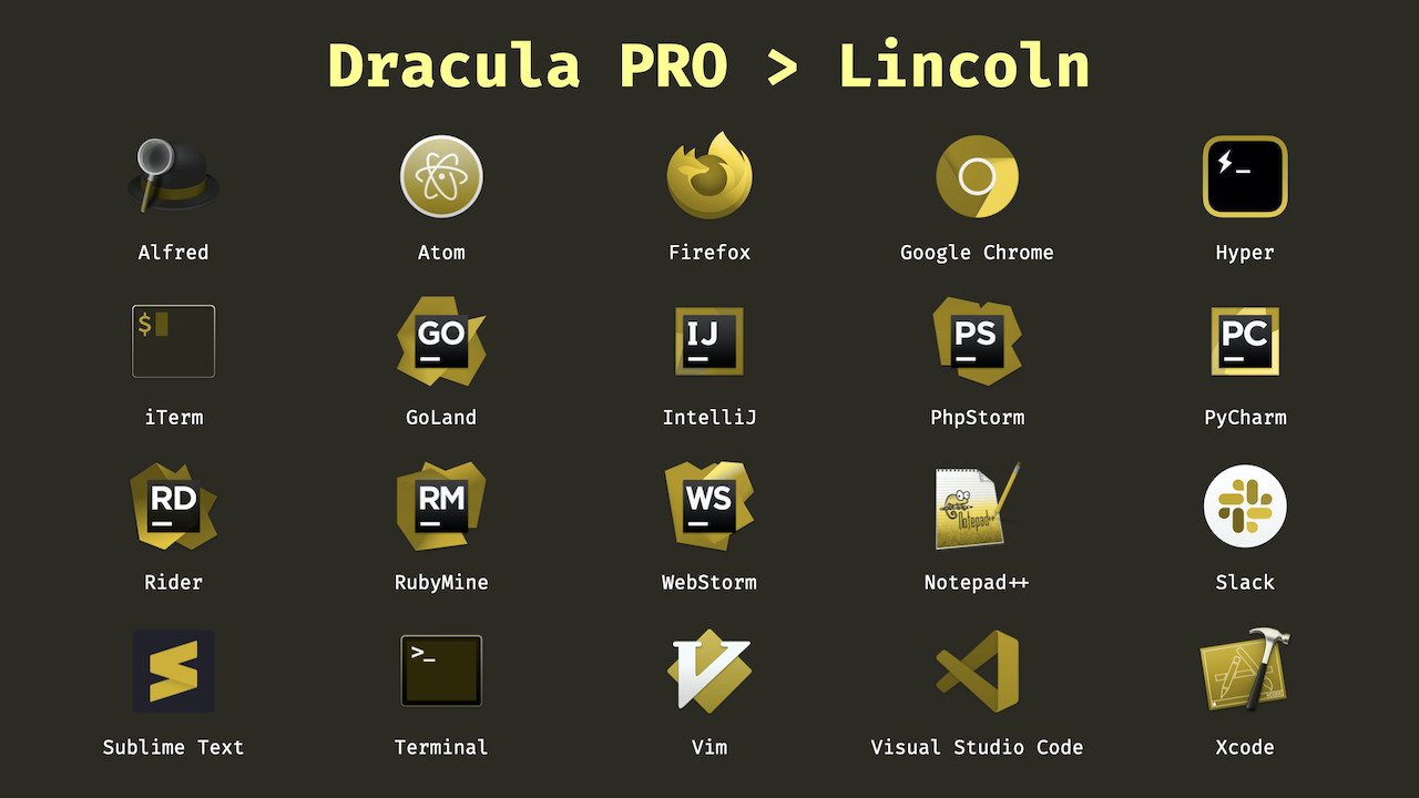 Dracula PRO Icons - Lincoln