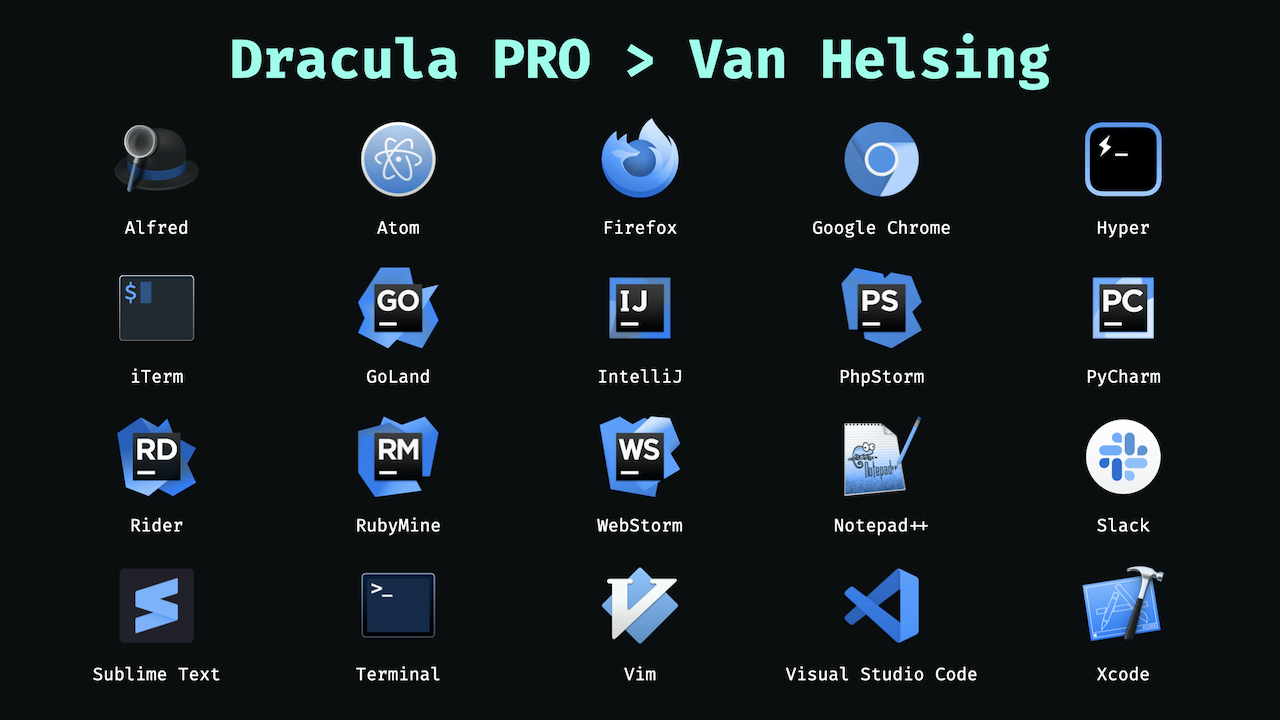 Dracula PRO Icons - Van Helsing