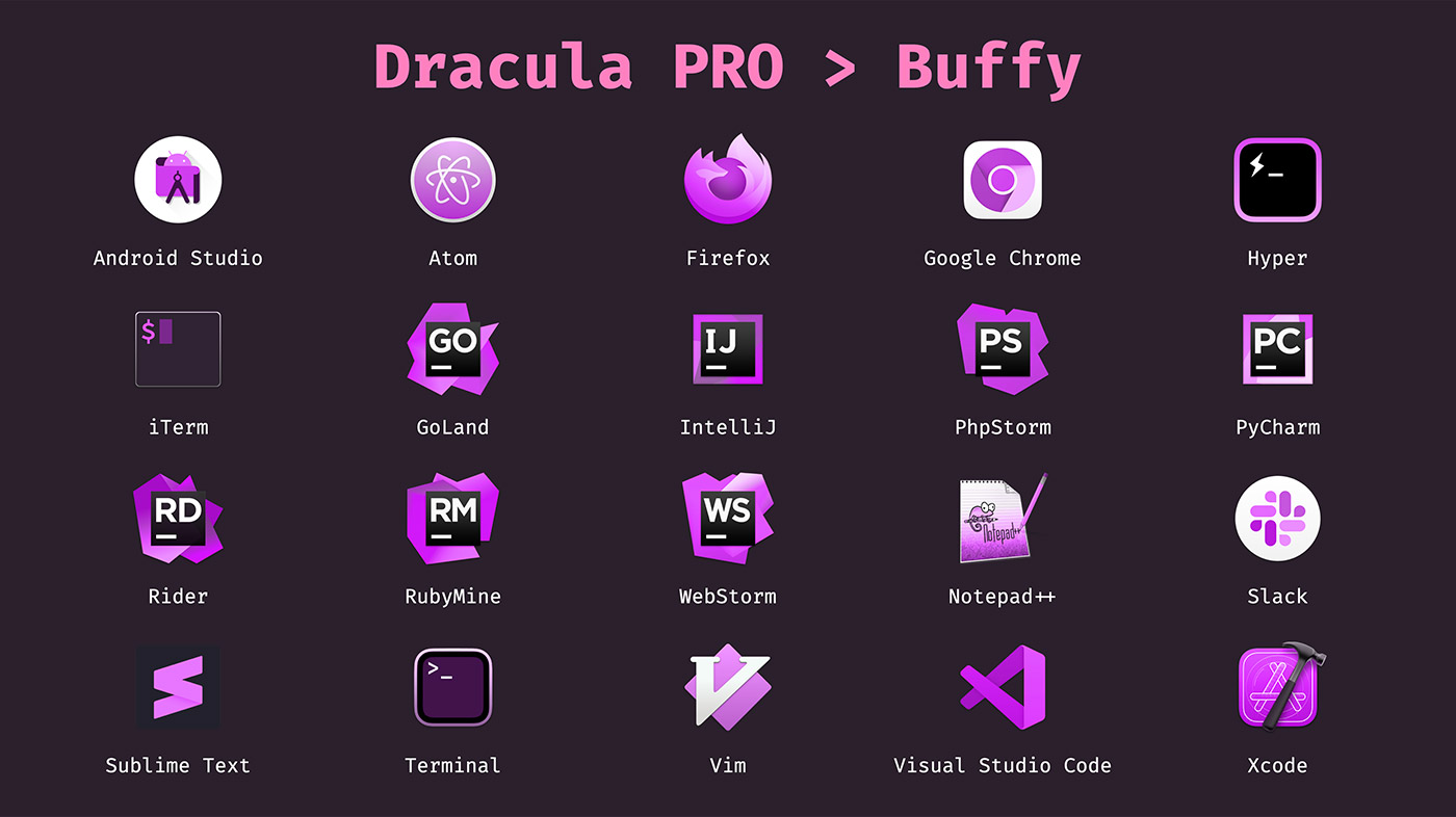Dracula PRO Icons - Buffy
